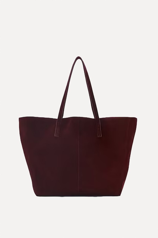 Suede Shopper Bag from Mango
