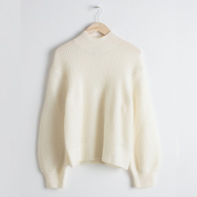 Wool Blend Cable Knit Sweater from & Other Stories