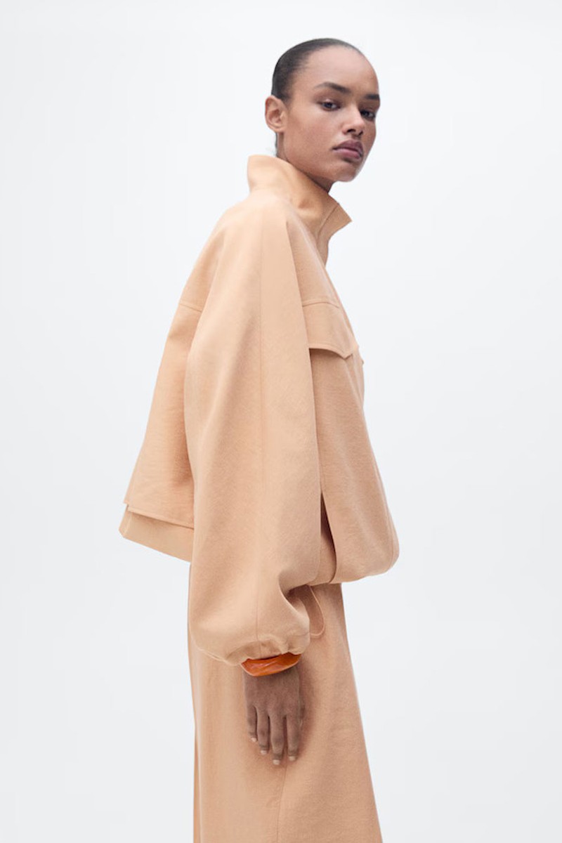 Oversized Lyocell Jacket With Pockets from Mango