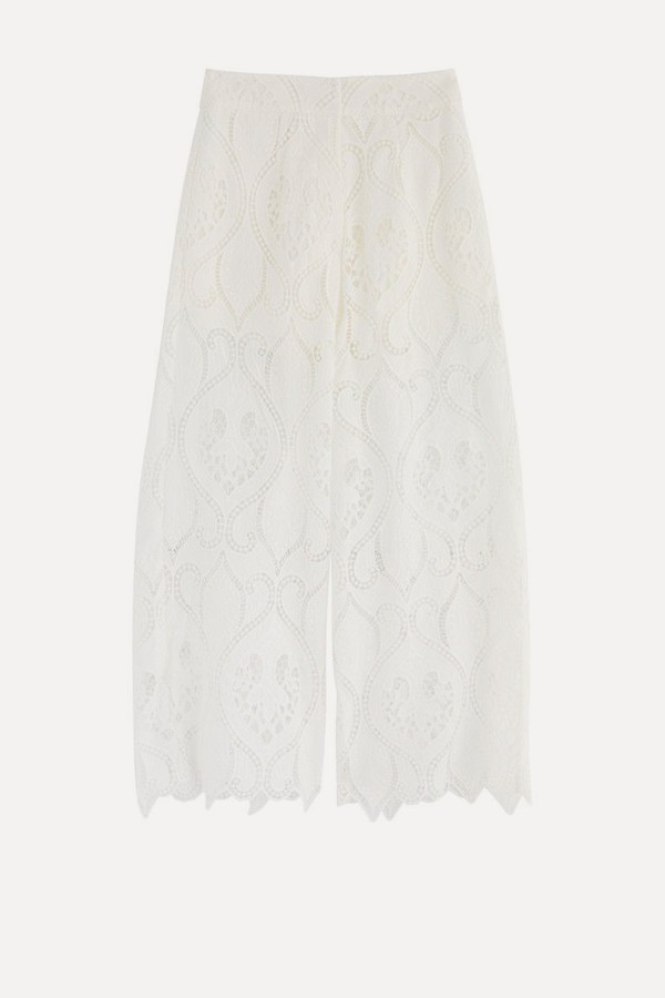 Karia Broderie Anglaise Cropped Trousers from Lug Von Sia