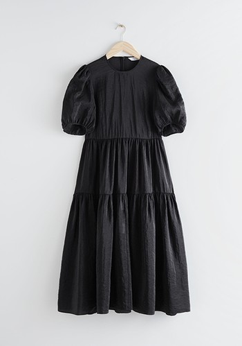 Voluminous Puff Sleeve Midi Dress from & Other Stories