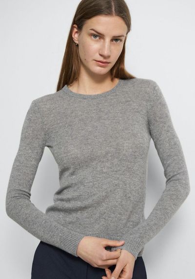 Crewneck Sweater in Feather Cashmere