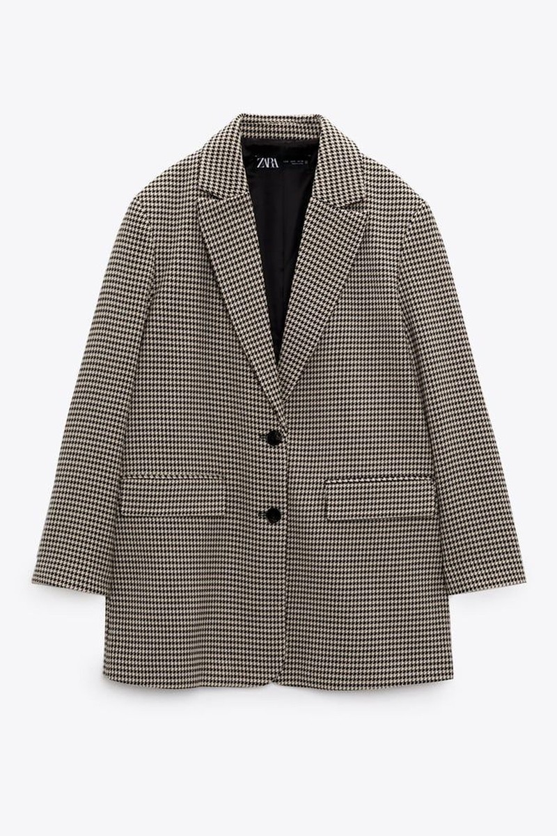 Oversize Houndstooth Blazer from Zara