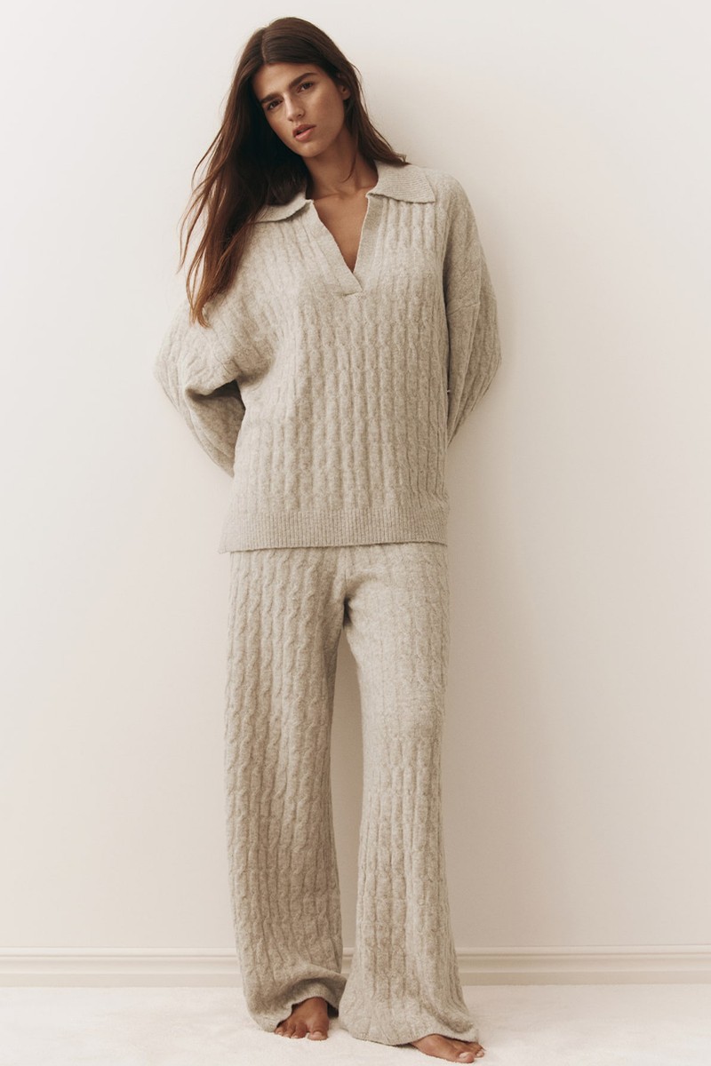 Cable-Knit Polo Jumper from H&M