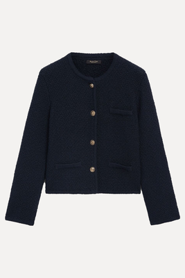 Textured Knit Cardigan With Pockets from Massimo Dutti