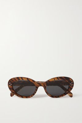 Cat-Eye Tiger-Print Acetate Sunglasses from CELINE Eyewear