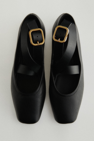 Square-Toe Ballet Flats