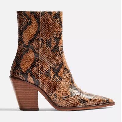 Harlem Leather Snake Western Boots from Topshop