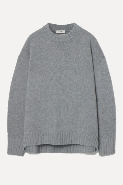 Chunky Pure Cashmere Crew-Neck Jumper from COS