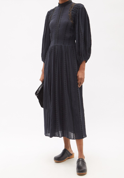 Jaena Lace Cotton-Voile Midi Dress from Isabel Marant Étoile