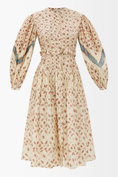 Esti Shibori-Print Cotton Dress from Ulla Johnson