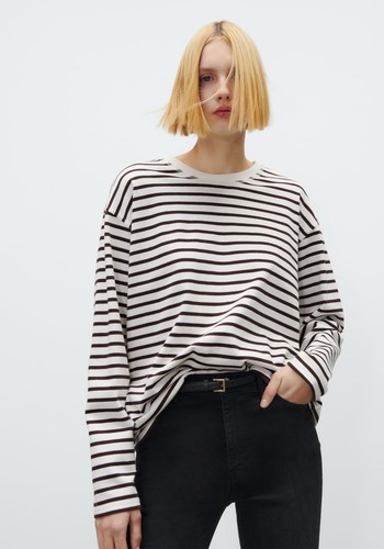 Striped Oversize T-Shirt from Zara