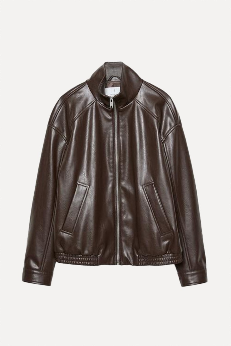 Oversize Faux Leather Jacket from STRADIVARIUS