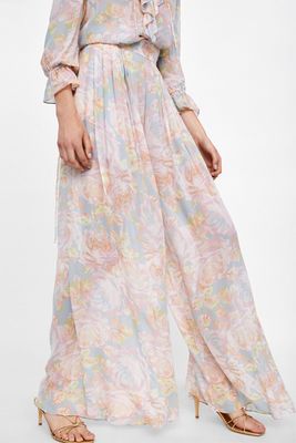 Floral Print Palazzo Trousers from Zara