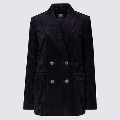 Double Breasted Corduroy Blazer from M&S Collection