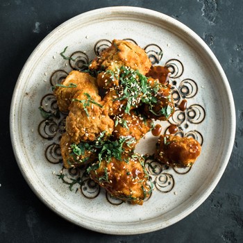 Buttermilk-Fried Celeriac With Korean-Style Sauce