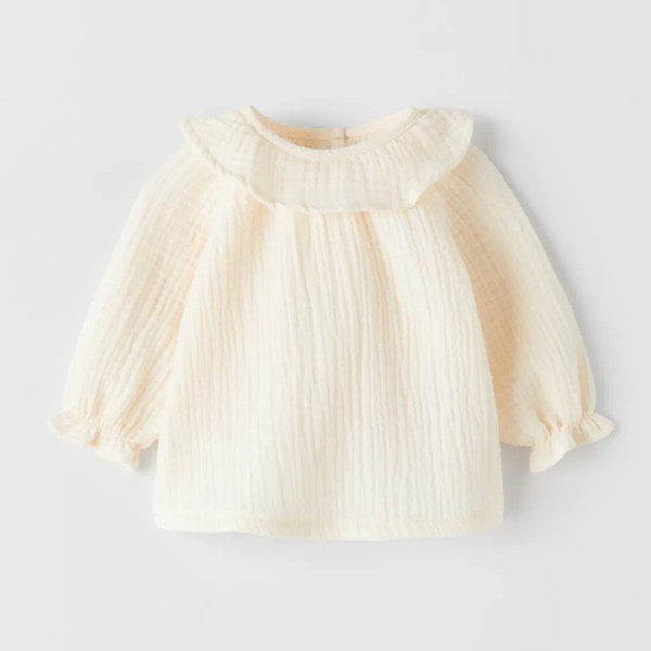 Shirt With Textured Ruffles 