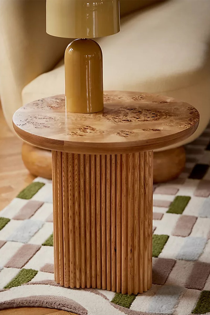 Scout Burl Wood Small Side Table