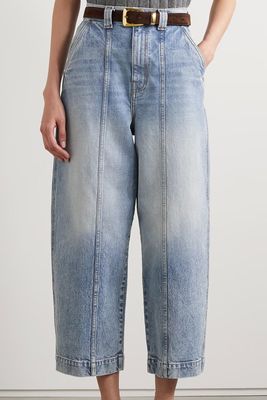 Hugo Cropped High-Rise Wide-Leg Jeans from Khaite 