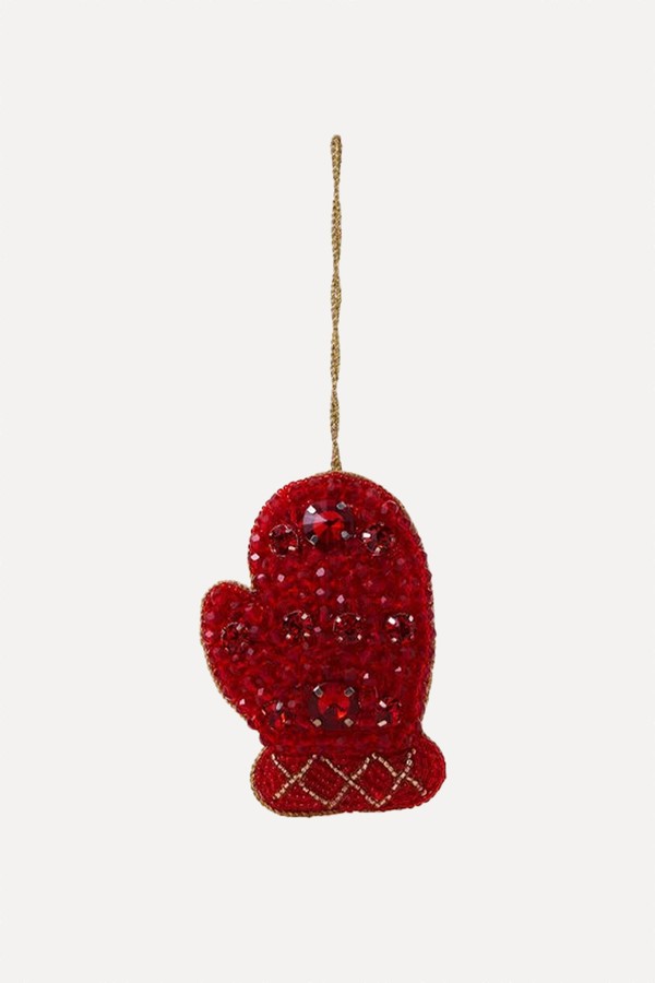 Embellished Mitten Christmas Tree Decoration from Monsoon