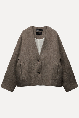 ZW Collection Straight Fit Wool Jacket from Zara