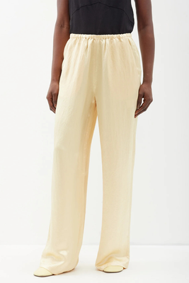 Sion Satin Wide-Leg Trousers  from Tibi