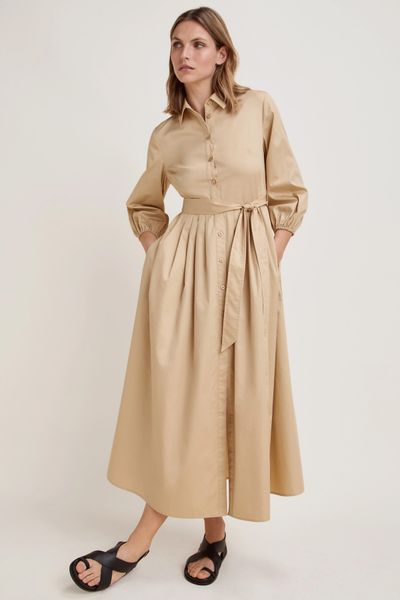 Organic Cotton Poplin Shirt Dress