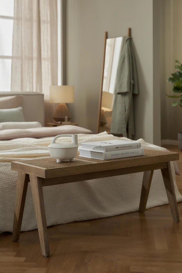 Bench Sissi with Viennese Wickerwork