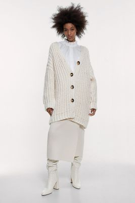 Chunky-Knit Cardigan from Zara