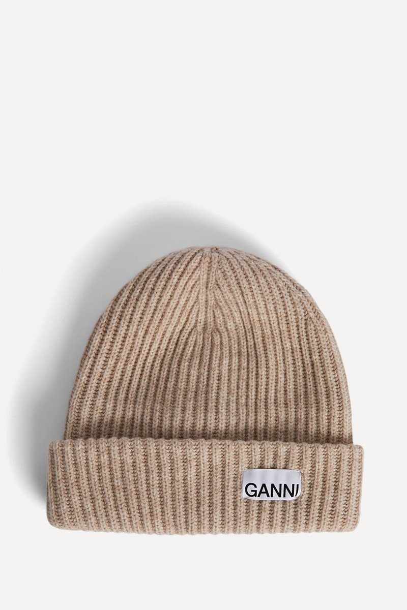 Structured Rib Beanie from Ganni