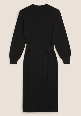 Soft Touch Knitted Belted Midi Jumper Dress from M&S