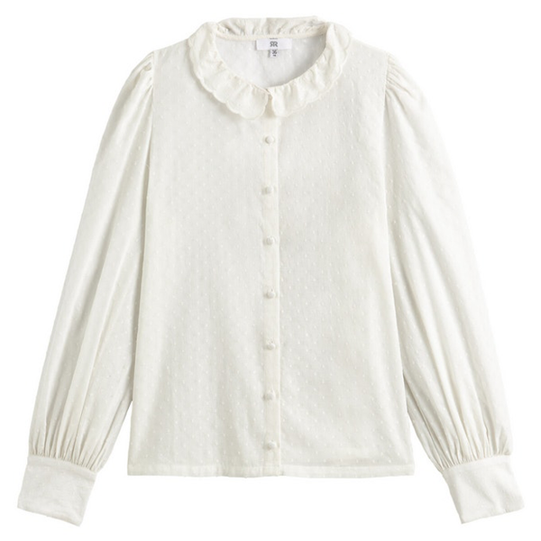 Cotton Shirt With Peter Pan Collar from La Redoute