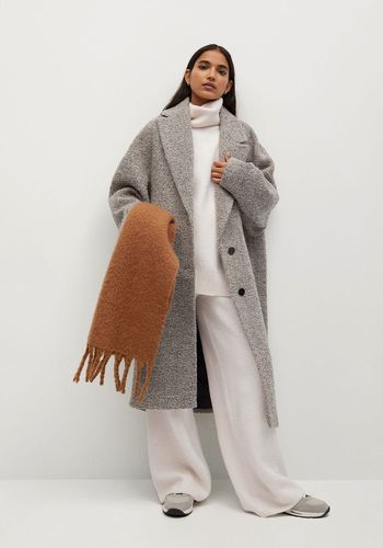 Textured Wool-Blend Coat  from Mango