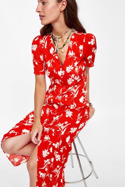 Long Floral Print Dress from Zara