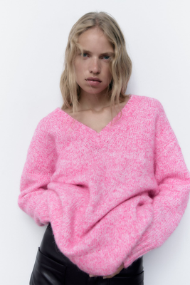 V-Neck Knit Sweater from Zara