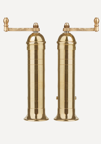 Brass Salt & Pepper Mill Set from Rebecca Udall