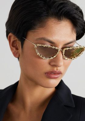 Cat Eye Crystal Embellished Gold Tone from Dior