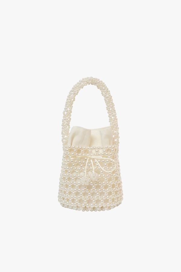 Ivory Bibi Beaded Bucket Bag from 0711