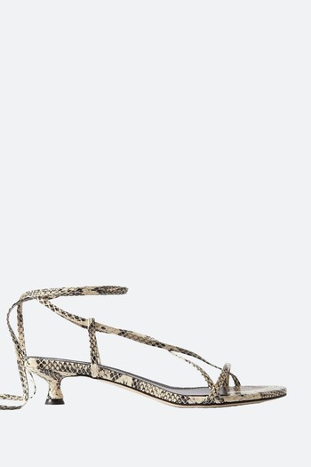 Paige Snake-Effect Leather Sandals from Aeyde