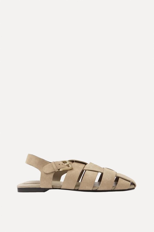 Leather Caged Fisherman Sandals from HUSH