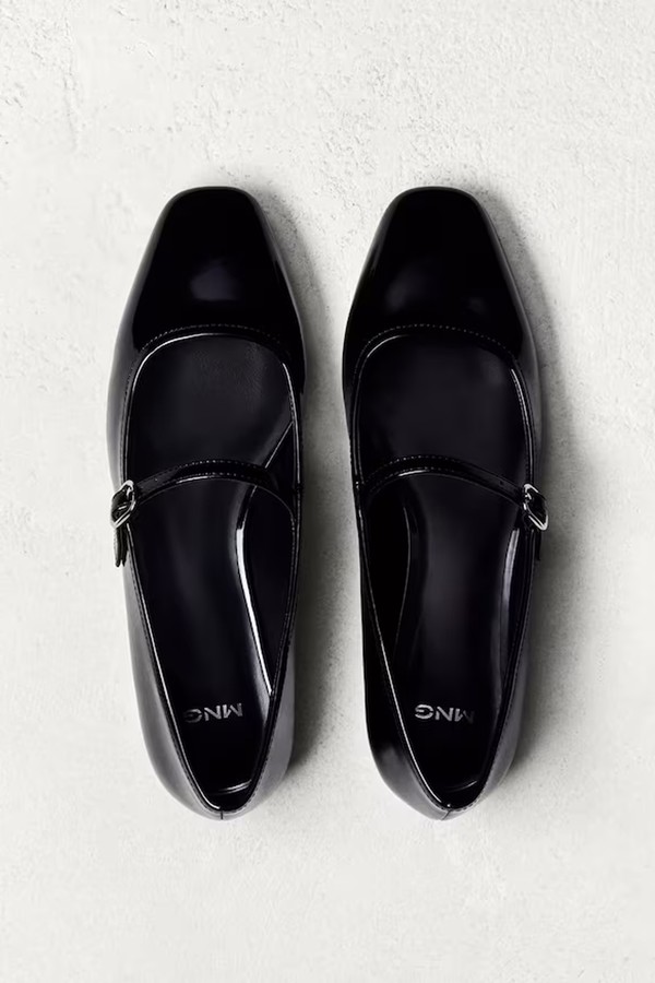 Patent Leather Effect Ballerinas from Mango