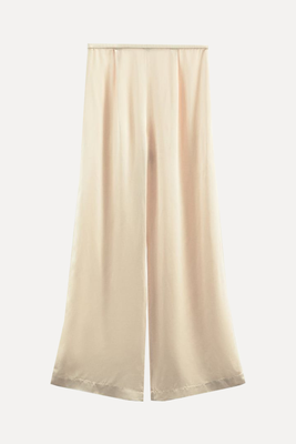 Pleated Satin Trousers  from Zara