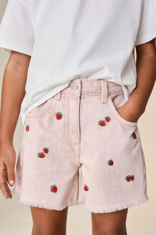 Strawberry Embroidered Bermuda Shorts from Next