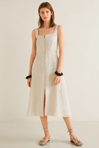 Buttoned Midi Dress from Mango