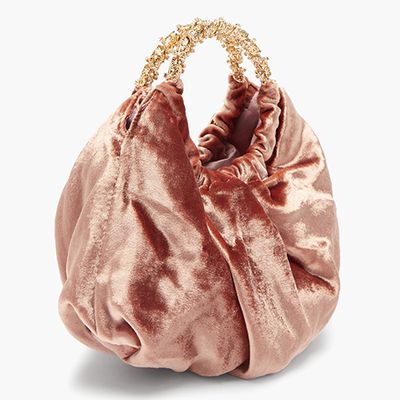 Impero Crystal-embellished Velvet Handbag from Rosantica