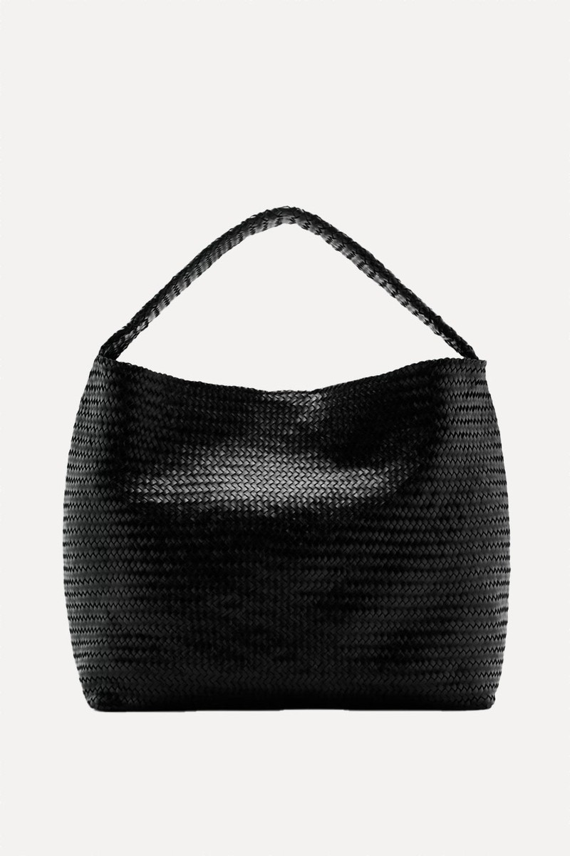 Large Braided Leather Bag