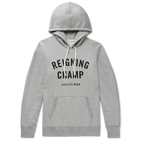 Logo-Print Mélange Loopback Cotton-Jersey Hoodie from Reigning Champ