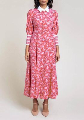 Calla Rose Red Floral Shirt Dress from Beulah