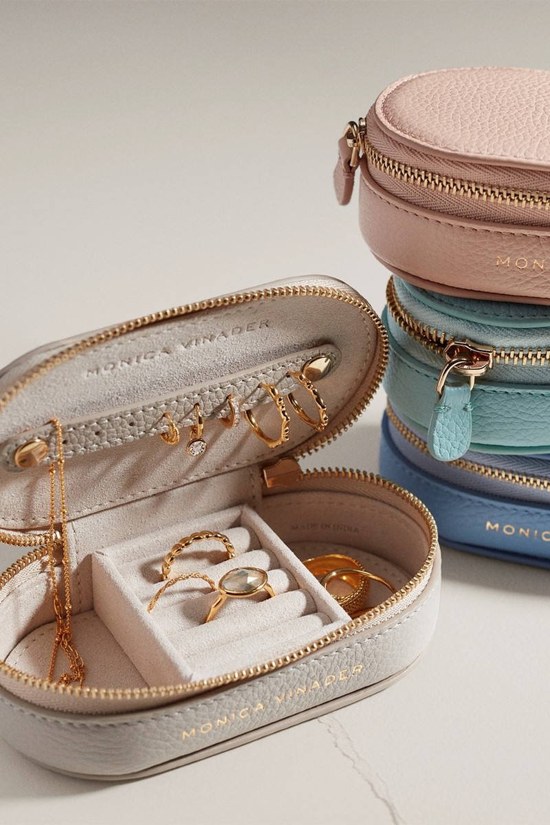 Leather Mini Oval Jewellery Box from Monica Vinader