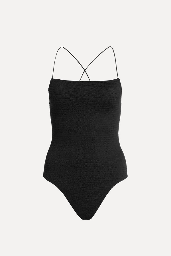 Tilly Square-Neck Sleeveless Woven Bodysuit from AllSaints